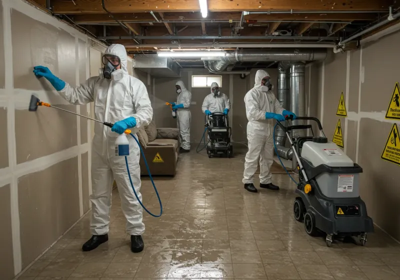 Basement Moisture Removal and Structural Drying process in Oak Ridge, NC